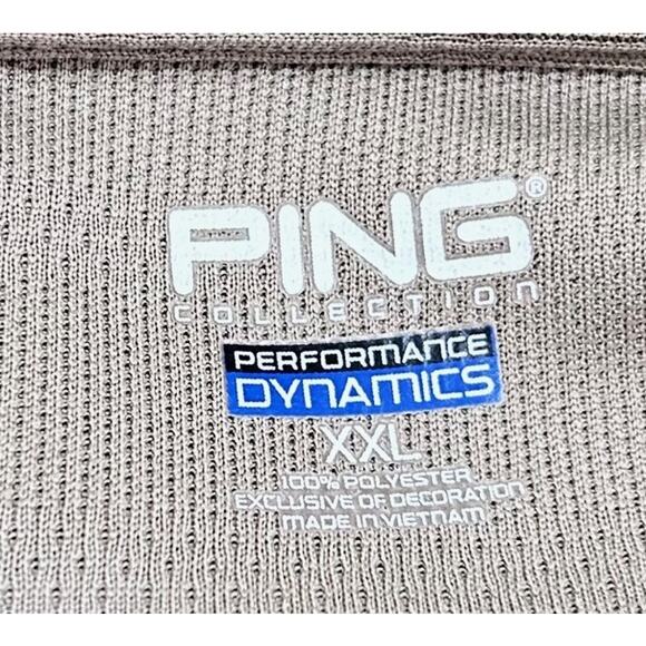 PING Collection Performance Dynamics Mushroom Brown Polo Golf Shirt XXL - Picture 6 of 6